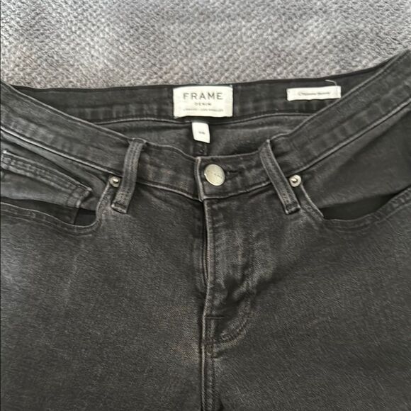Frame L'Homme Skinny Jeans 28โ Vintage Black Distressed Slim Fit - Picture 4 of 8